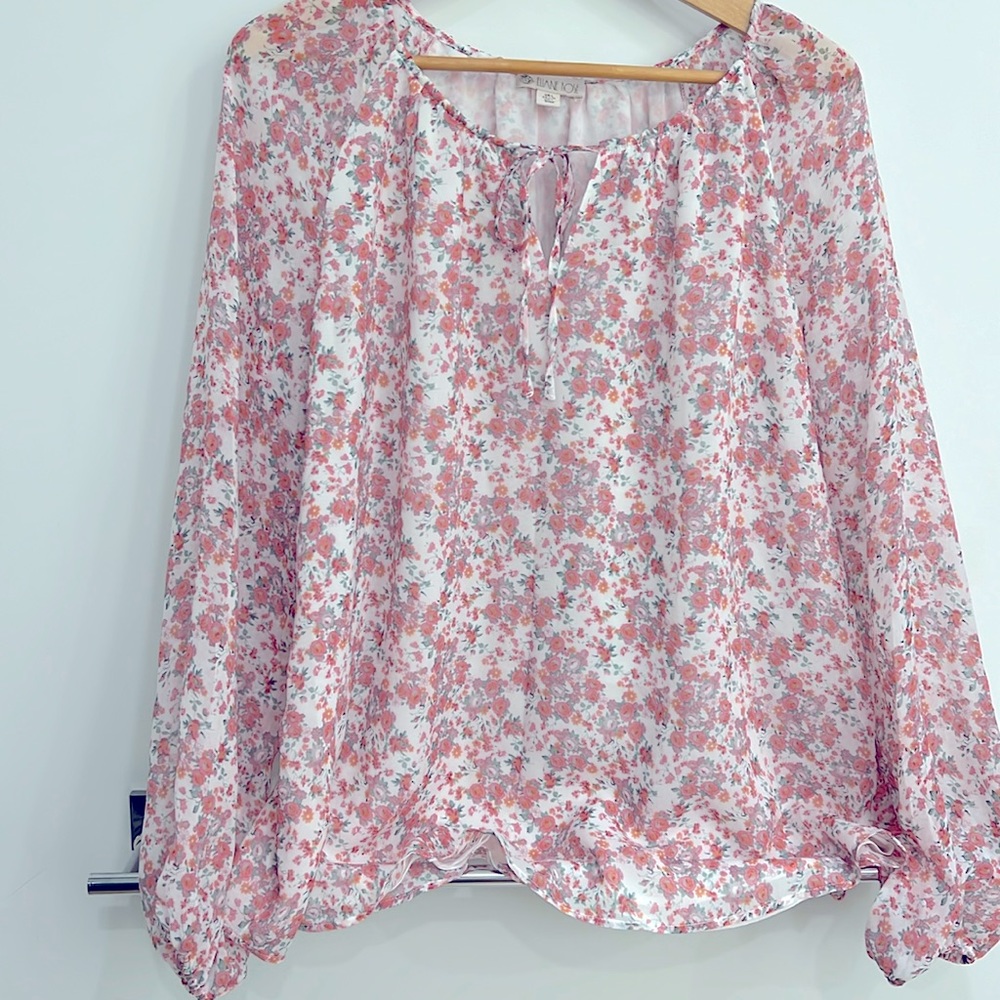 Elaine Rose L floral blouse